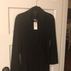 Black dress with belt